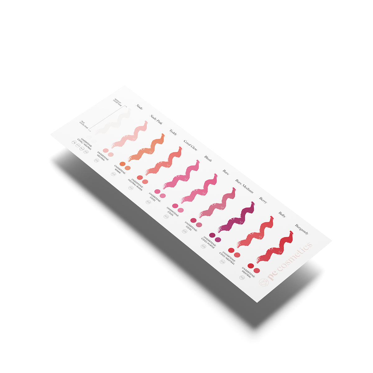 PE Cosmetics x Labina Lip Color Chart