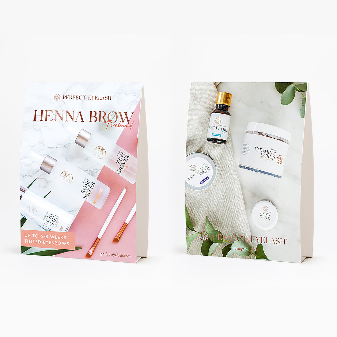 Henna Brow + Vitamin E Brow Products carton Display